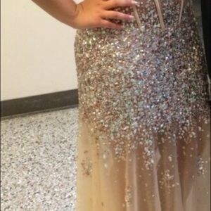 Gold prom dress